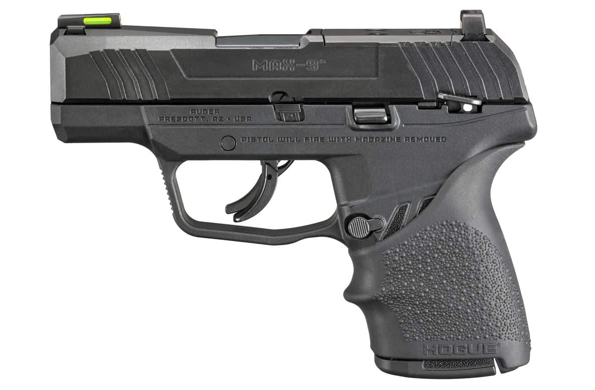 RUGER MAX-9 9MM BLK 10+1 HOGUE MASS