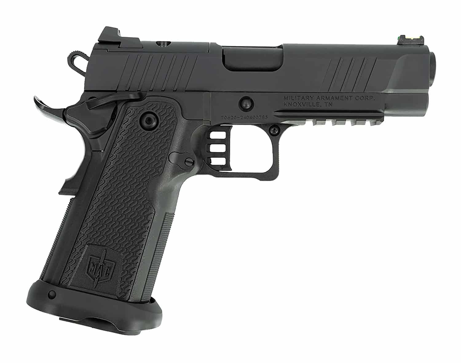 MAC 12500014 9 DS-D 9mm Luger 17+1 4.25" Black QPQ Threaded Bull Barrel, QPQ Tenifer Cerakote Optic Cut/Serrated Steel Slide, QPQ Tenifer Cerakote Steel Frame w/Accessory Rail & Beavertail