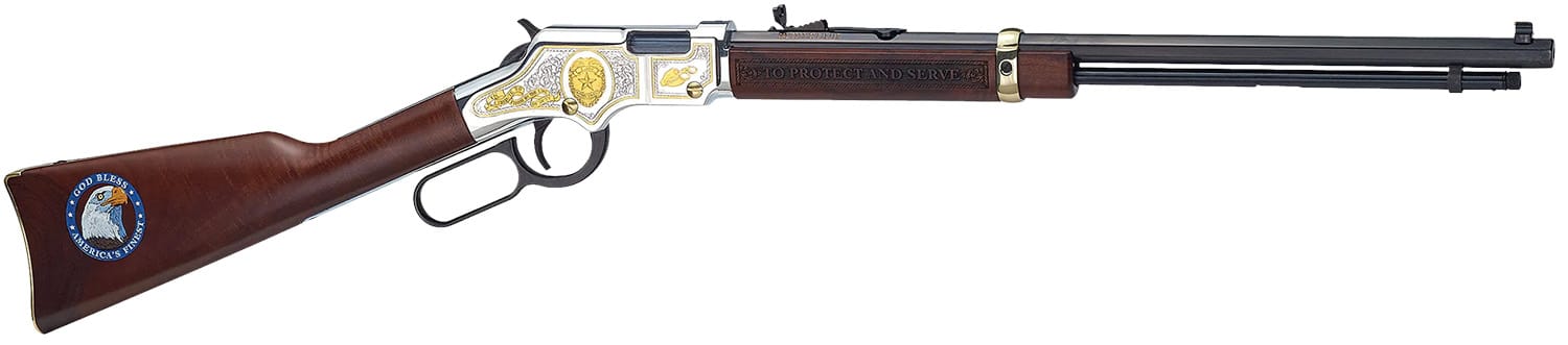 Henry H004LE Golden Boy Law Enforcement Tribute Lever Action 22 Short,Long,LR 16 LR/21 Short 20" Nickel Plated American Walnut Right Hand