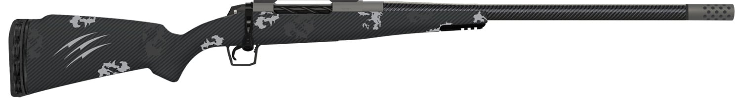 Fierce Firearms ROG7RM24GP Carbon Rogue 7mm Rem Mag 3+1 24" Carbon Fiber Barrel, Glacier Cerakote Steel Rec, Phantom Camo Rogue Stock