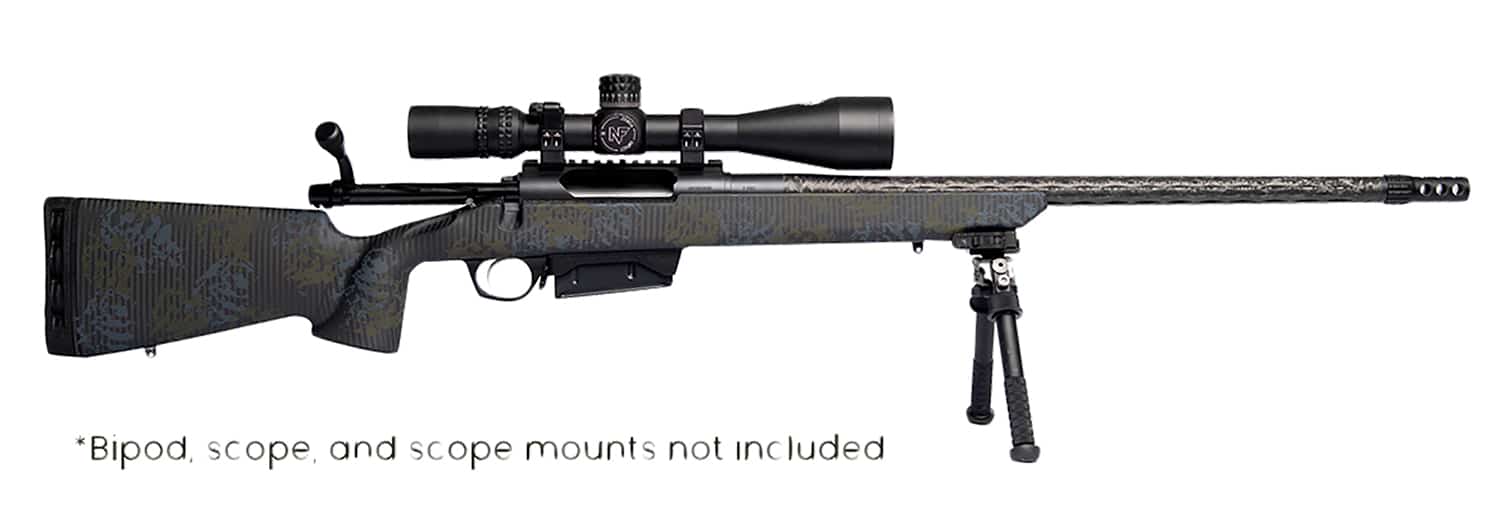 Horizon Firearms RF019C221816C20 Vandal Carbon II 22 Creedmoor 18" Black Fluted Barrel, Black Drilled & Tapped Receiver, Black Iota EKO X Carbon Fiber Stock