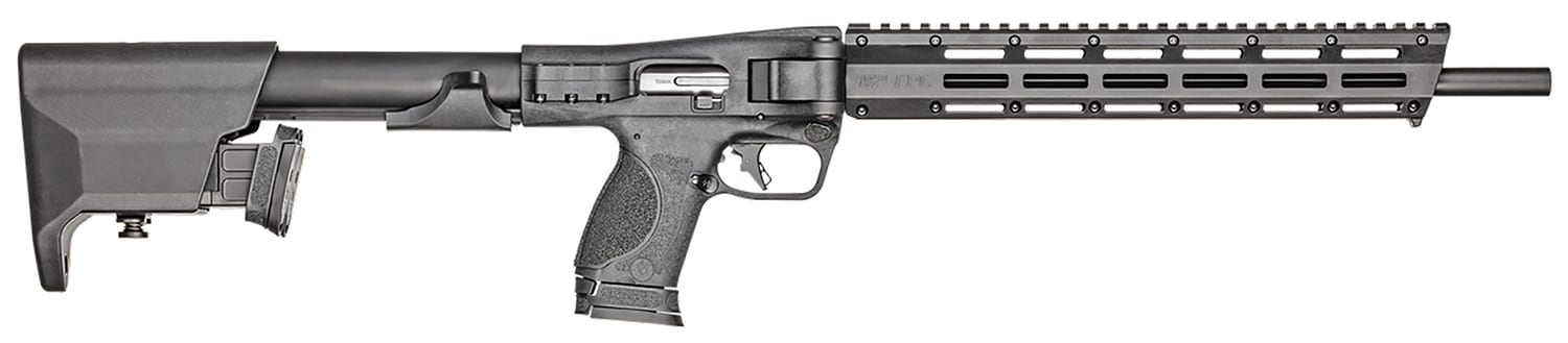 Smith & Wesson 12576 M&P FPC 9mm Luger 10+1 16.25" Black Oxide Steel Barrel, Black Anodized Aluminum Receiver, M-LOK Slots w/Picatinny Style Rail Handguard, Adjustable Black Synthetic Stock