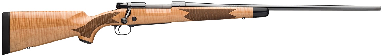 Winchester Repeating Arms 535218212 Model 70 Super Grade 243 Win Caliber with 5+1 Capacity, 22" Barrel, High Polished Blued Metal Finish & Gloss AAA Maple Stock Right Hand (Full Size)