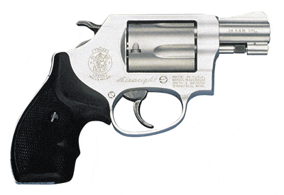S&W 637 38SPL+P 1.875" FS - 5-SHOT SS BLACK RUBBER
