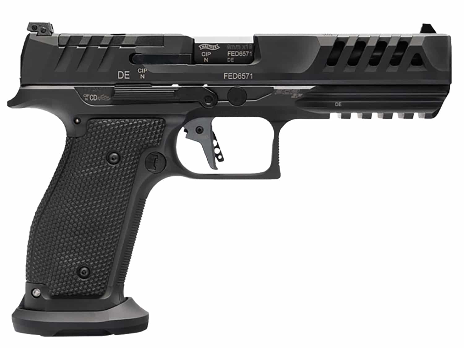 Walther Arms 2872200 PDP Match SF Full Size Frame 9mm Luger 20+1/18+1